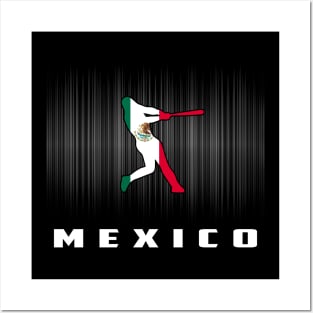 Mexico Retro Baseball Player I Love Mexican Men Women Posters and Art